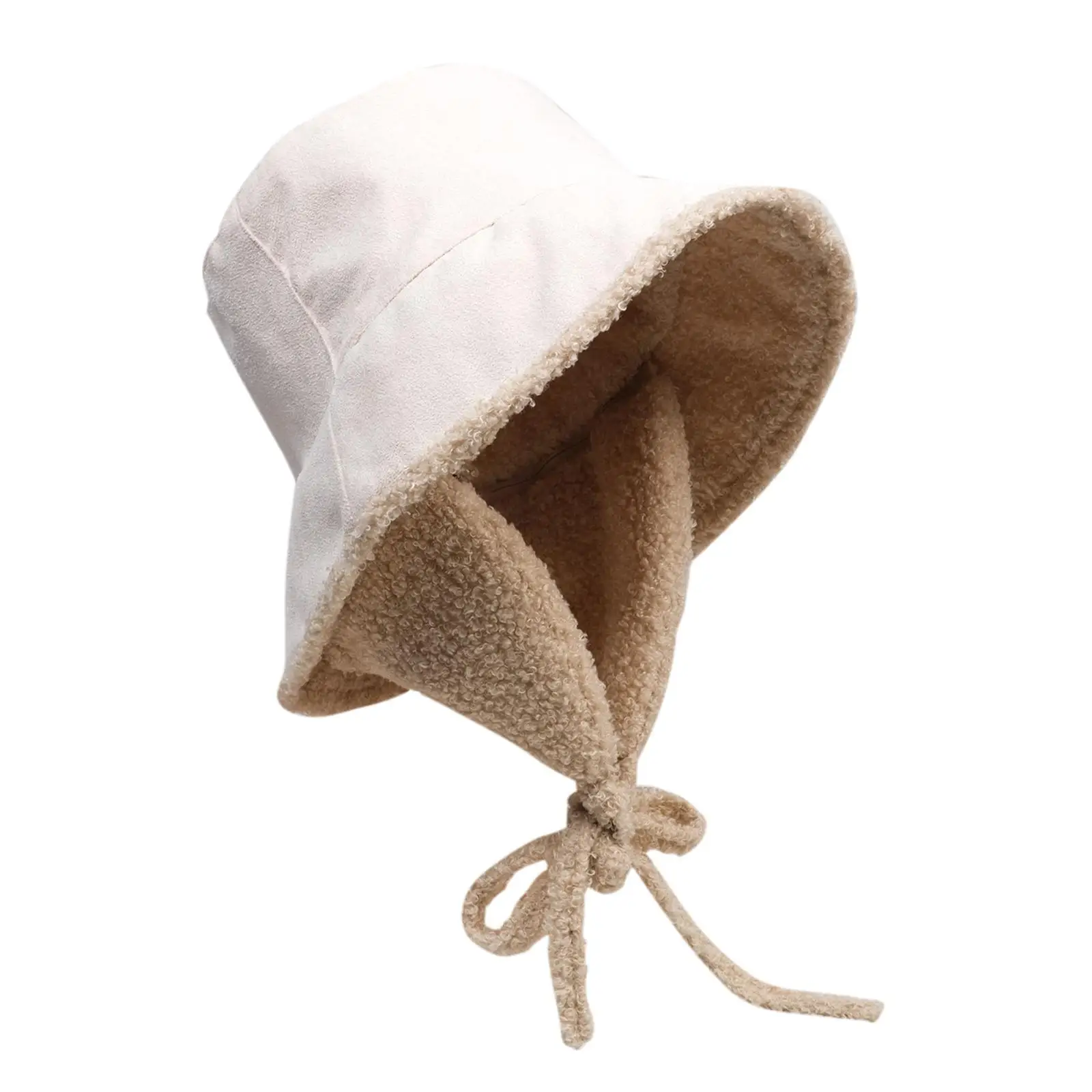 Warm Bucket Hat Casual with Ear Protector Fisherman Hat Furry Autumn Winter Hat for Boys Girls Camping Travel Hiking Outdoor