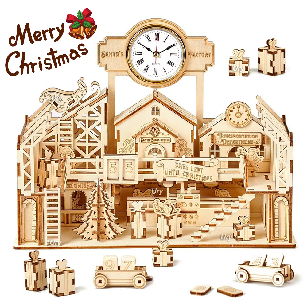 Christmas Factory, Table Clock, Countdown Calendar, Retro
