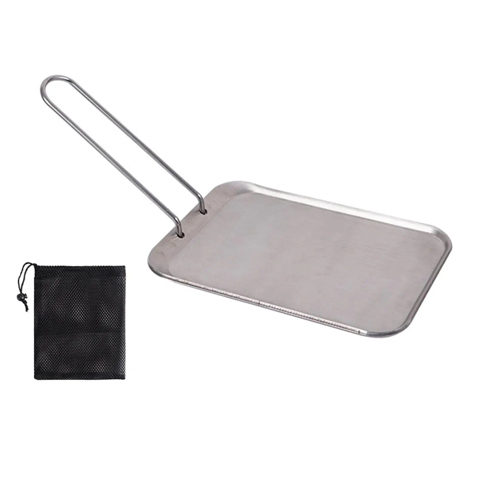 Frying Pan Griddle Stainless Steel Grilling Pan Skillet Sauteing Nonstick Tray Grill Pan for Cooking Baking BBQ Indoor Outdoor