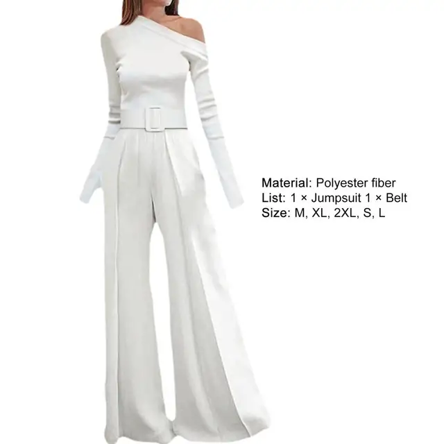 Foridol Womens Wide Leg Ladies Jumpsuits With Sleeves Elegant Office And  Home Wear, White Long Sleeve One Piece Jumperuit For Autumn/Winter T230504  From Mengyang02, $17.62