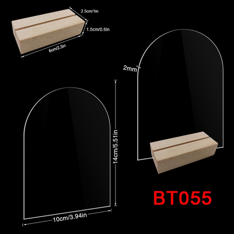 Description Picture 5 of itemWedding Table Sign Number Holders with Base Double Sided Display Stand for Commercial Place Card Menu Acrylic Clear Frame