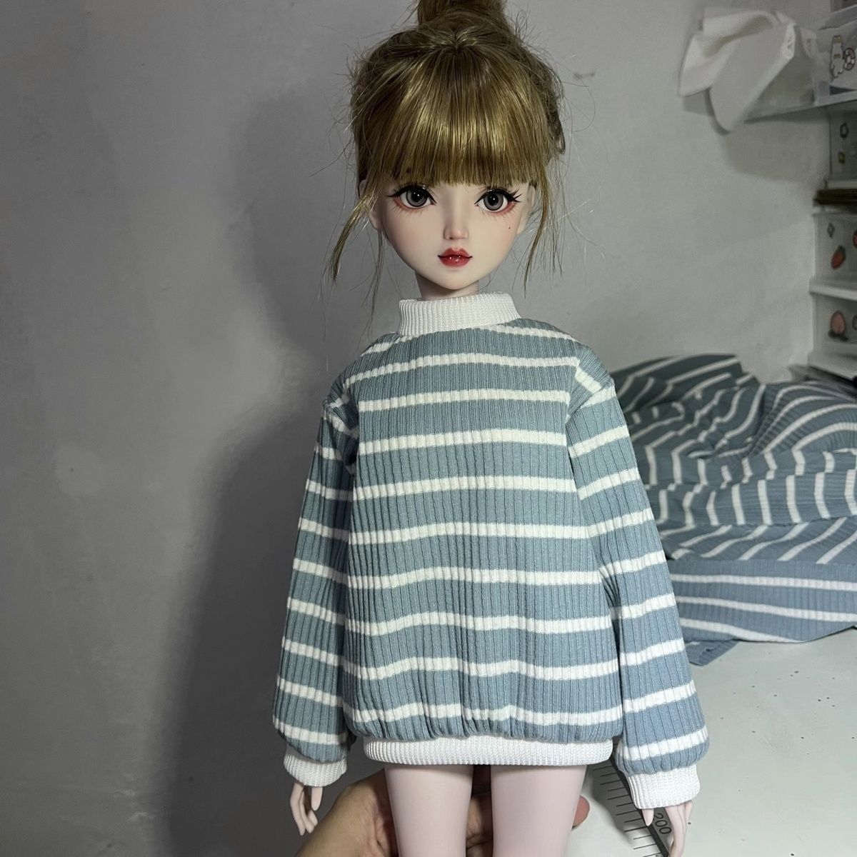 (Customized) Doll's Clothes for 1/3 1/4 1/6 Male Female Bjd Doll Long Sleeve Tops Girl Toys Dress Up Doll Accessories, No Doll
