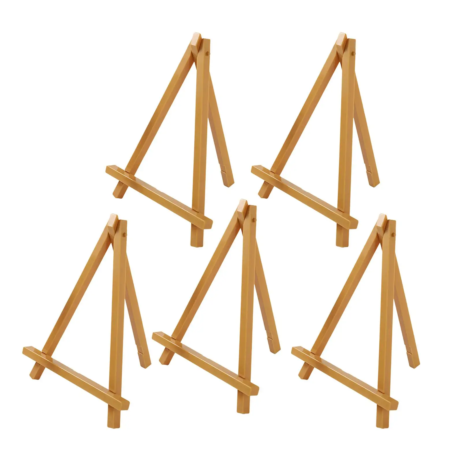 5x Mini Wooden Easel Holder Posters Photo Picture Cemetery Number Card Stand Art Boards for Painting Canvas Tripod Display Easel