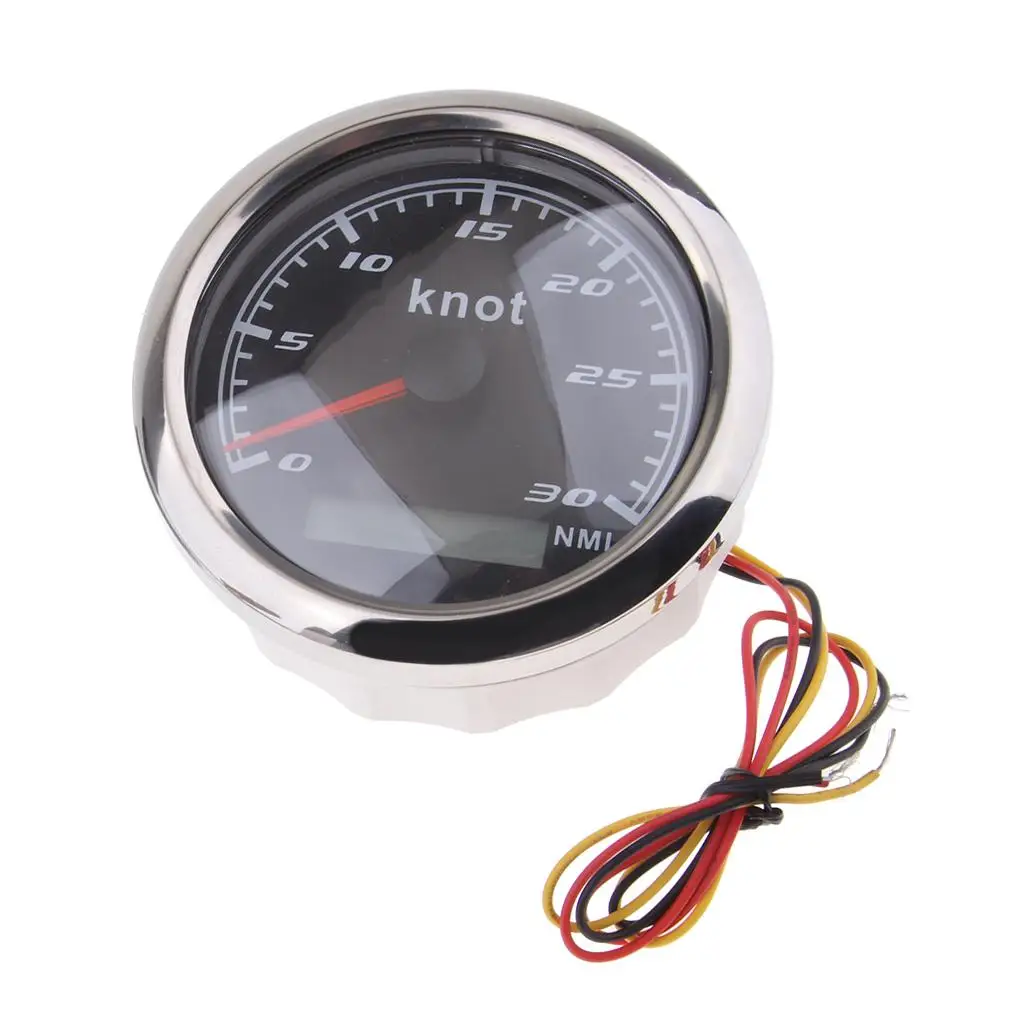 85Mm 30 Knots Stainless GPS Speedometer Waterproof   Indicator