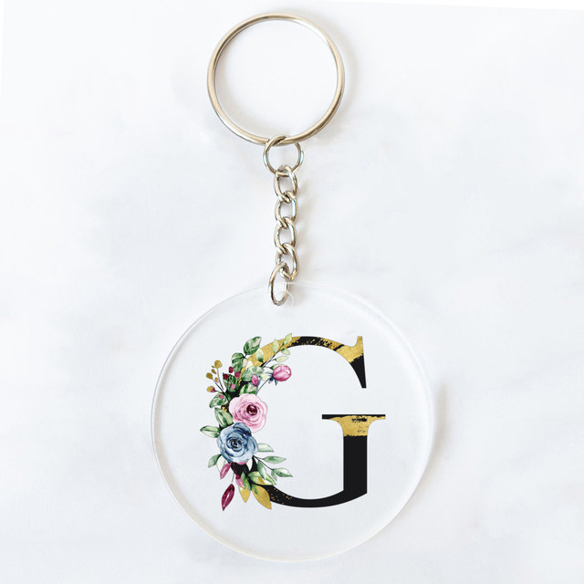 Super Mom & Dad Print Keychain Transparent Circle Keyring Acrylic