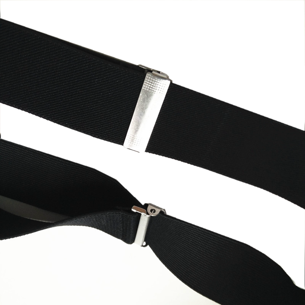 3.5 cm Wide Solid Color No Cross Suspenders Men 4 Strong Clips Women Suspender For wedding Party Trouser Braces