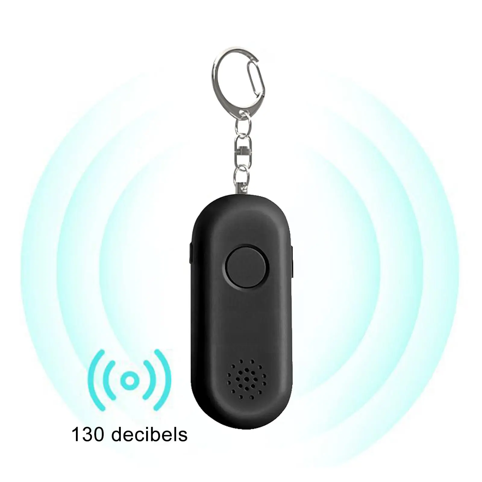 Mini Alarm Keychain Personal Safety Protective Rechargeable Security Alarm for Backpacking Travelling Elderly Emergency Girls