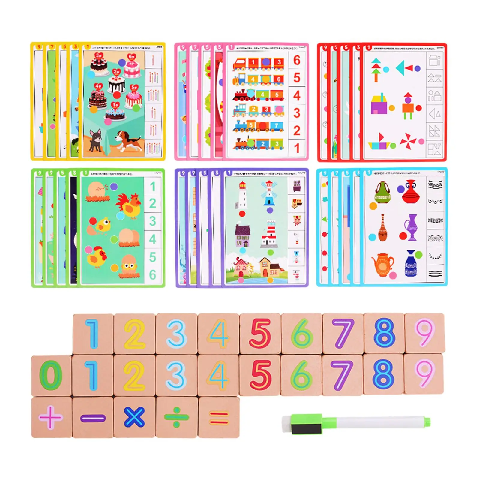 Color and Shape Matching Brain Teasers Logic Game Family Game for Kids Child