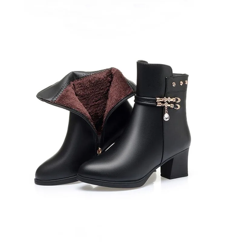 Title 16, Bottines en cuir souple pour femmes, avec/sans ...