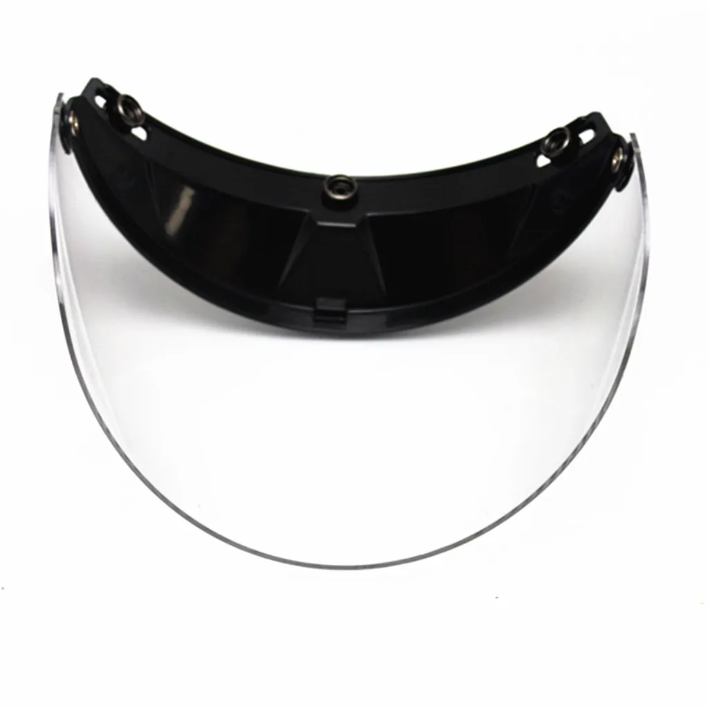 2x Motorcycle Half Face Open Face Helmet Visor 3-snap  Up Unisex