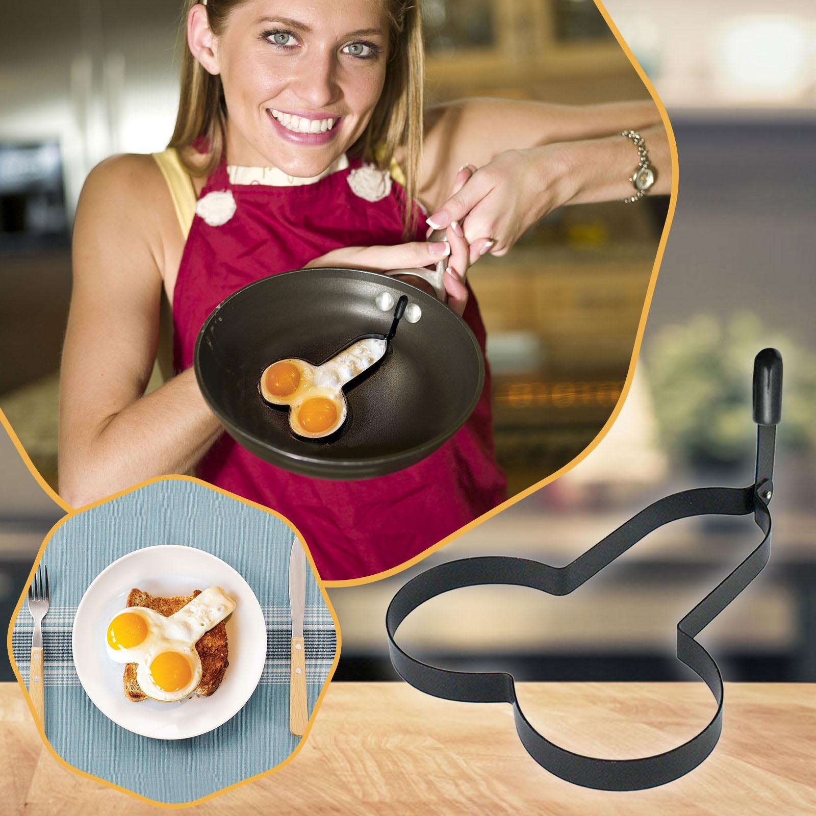 1PC Funny Stainless Steel Fried Egg Shaper Nonstick Omelette Pancake Maker  Fried Egg Mold Egg Cooker Kitchen Tool Accessories | AliExpress