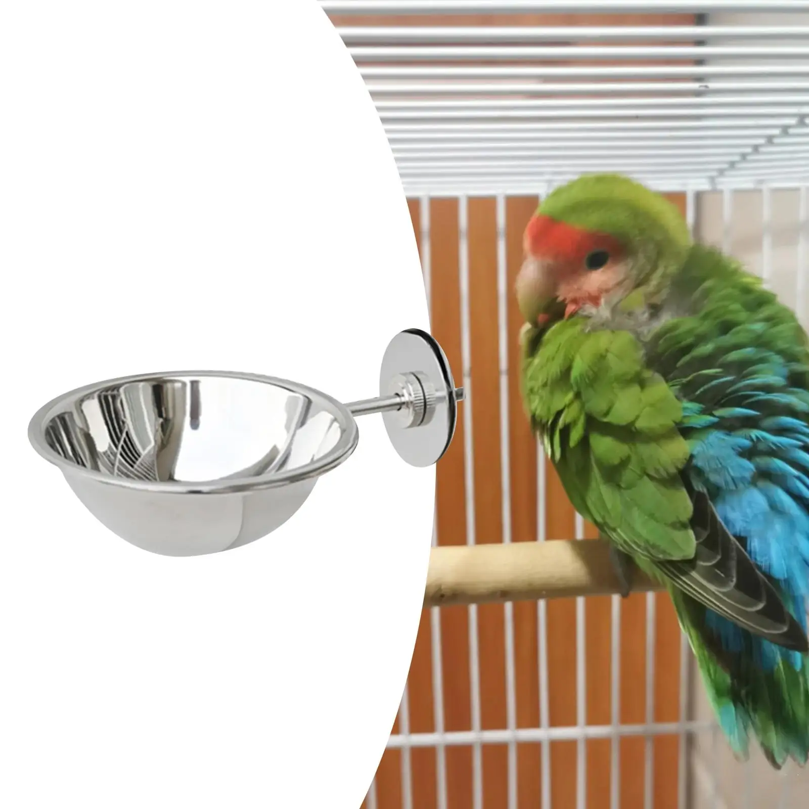 Bird Cage Feeding Bowl for Parrot Cockatiel Portable Parrot Food Water Bowls