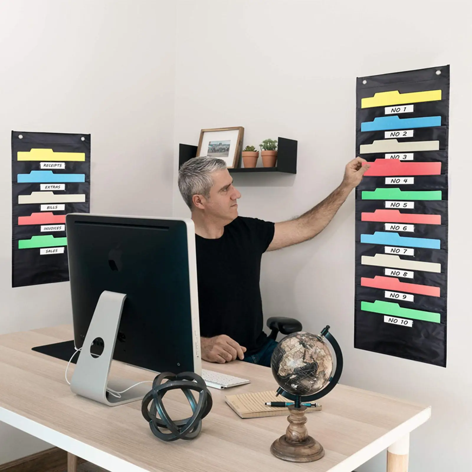 Hanging Storage  Organizer  and  label Window for Letter  Document File Assignments