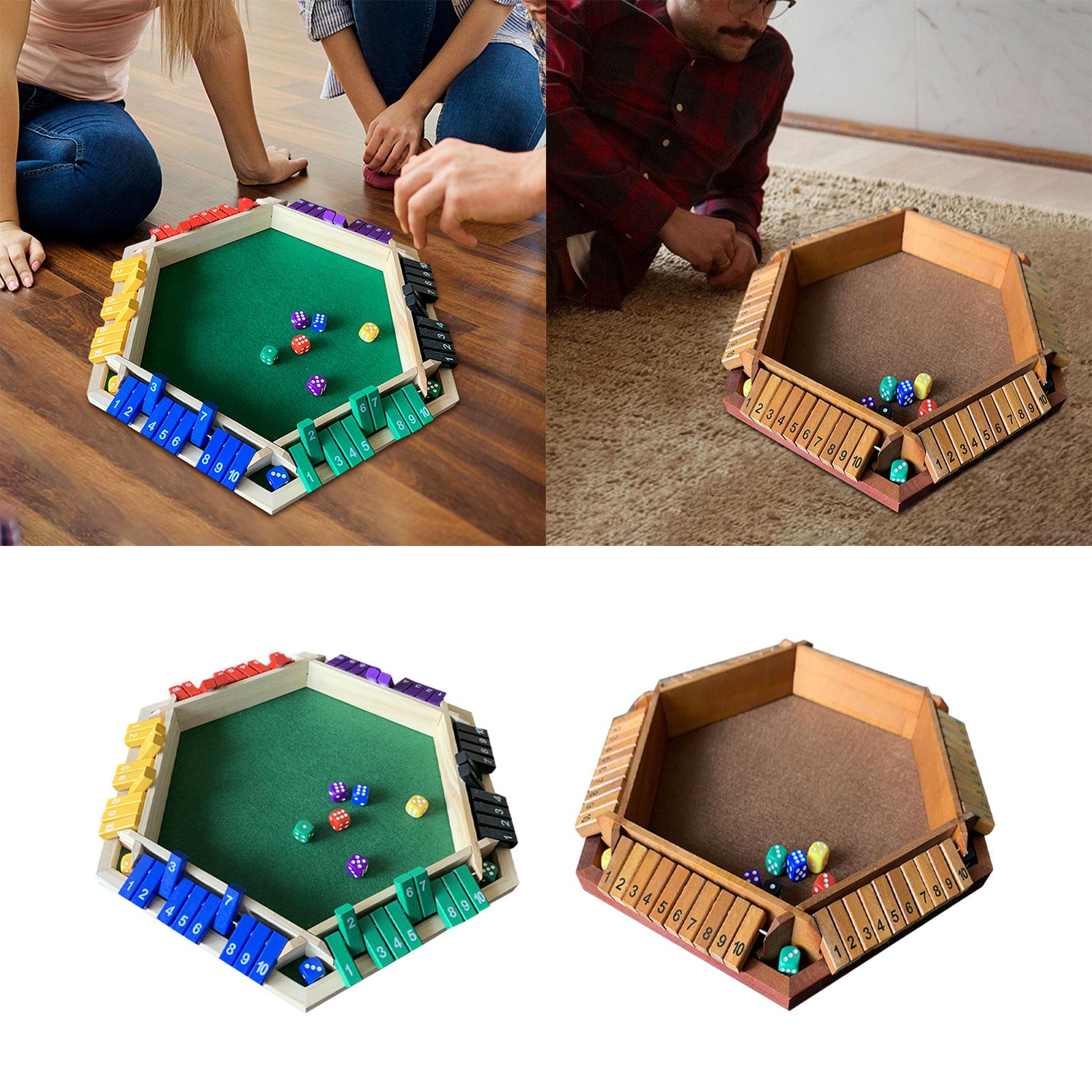 Wooden Table Dice Games 2-6 Players Wooden Table Board for Family Party