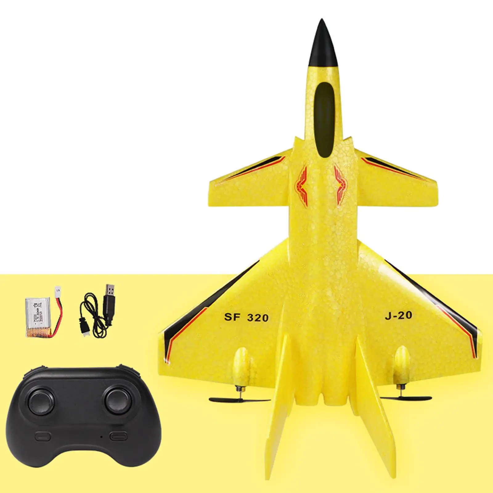 RC Airplane 2.4G Gliding Aircraft Model Drop-Resistant DIY for Outdoor Sport