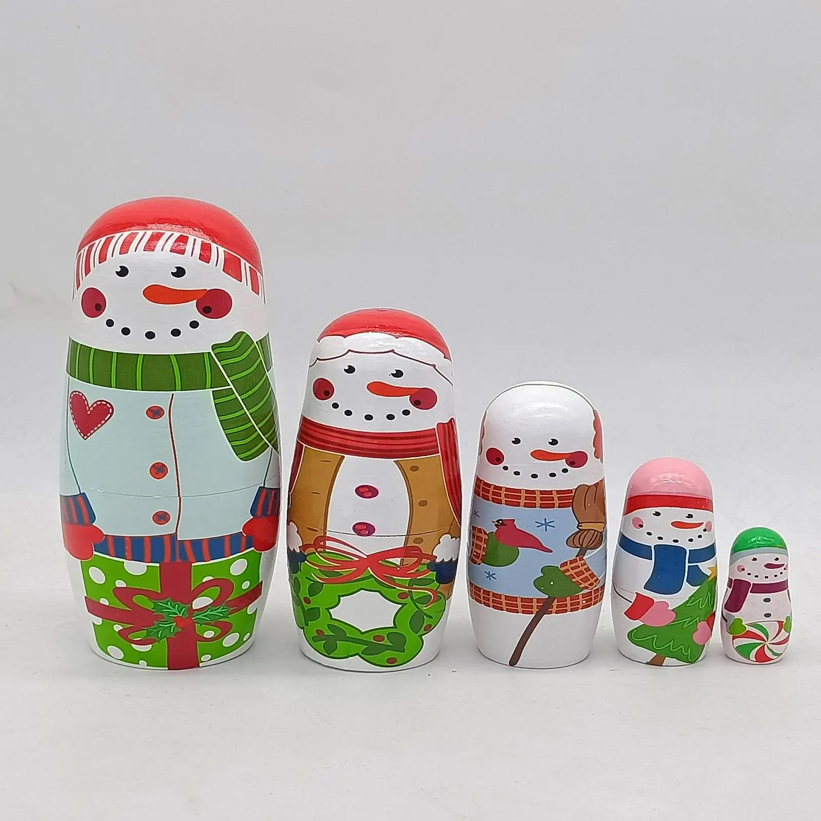 5Pcs Russian Nesting Doll Nesting Wishing Dolls for Birthday Table Christmas