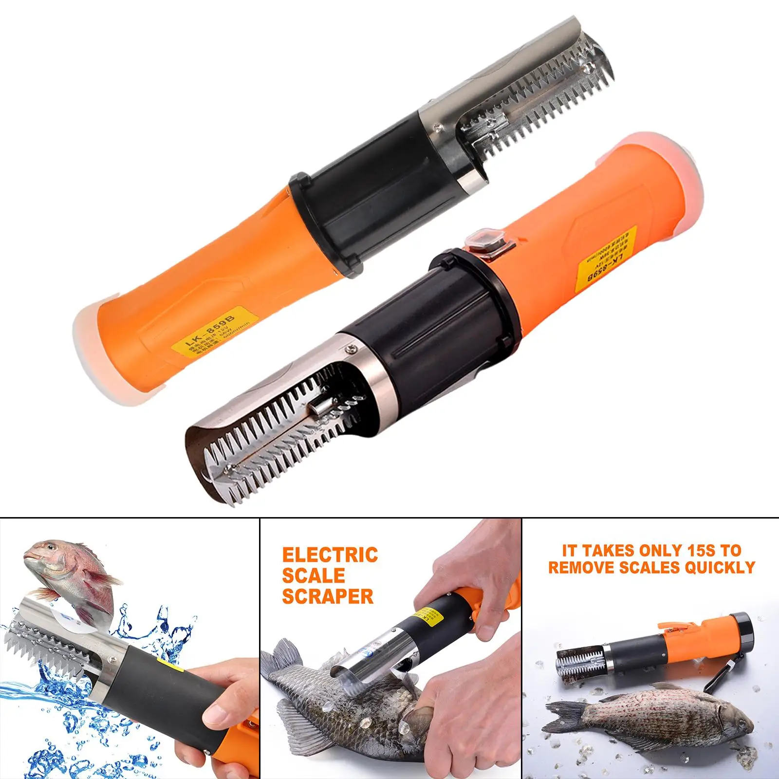 Electric Fish Scaler Rechargeable Cleaner Descaler Scraper for Home Kitchen