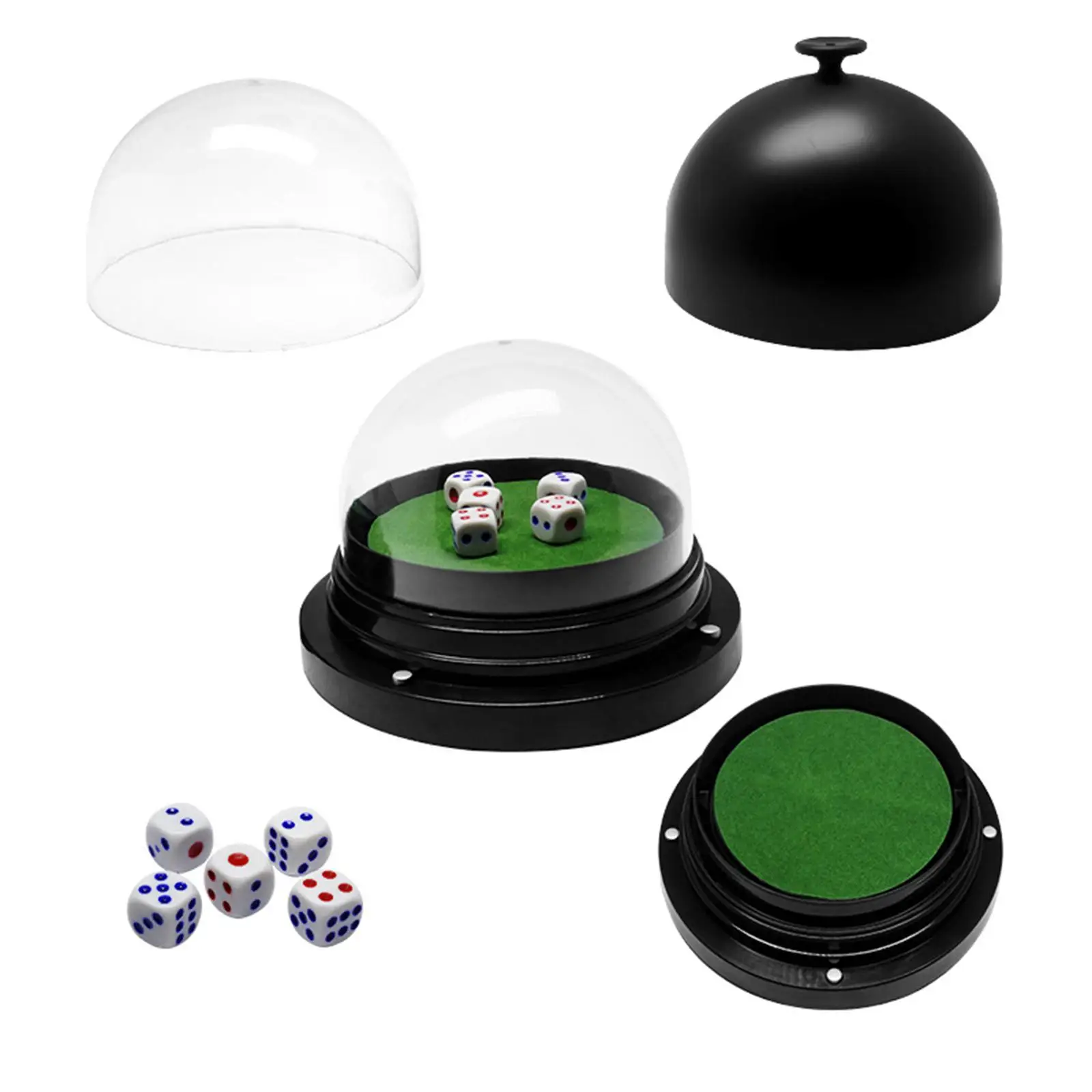 Automatic Dice Cup Electrical Dice Cup with 5 Dot Dices Automatic Shaker Bar Game Supplies for Hotel Bar KTV