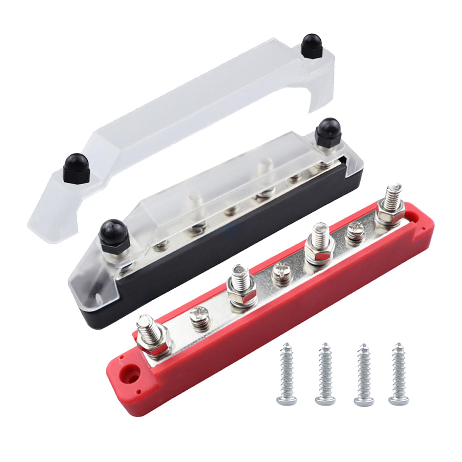 Power Distribution Block 3 Terminal Screws Direct Replaces Accessories 4 Terminal Studs 150 Amp Bus Bar for Caravan Marine