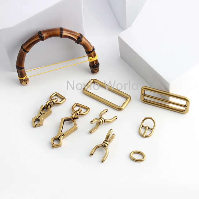 Metal Purse Hardware Complete Set of Bamboo Handle Bag Turn Closure  Accessories And Tassel Hook Pendant Connector Hang For Bags - AliExpress