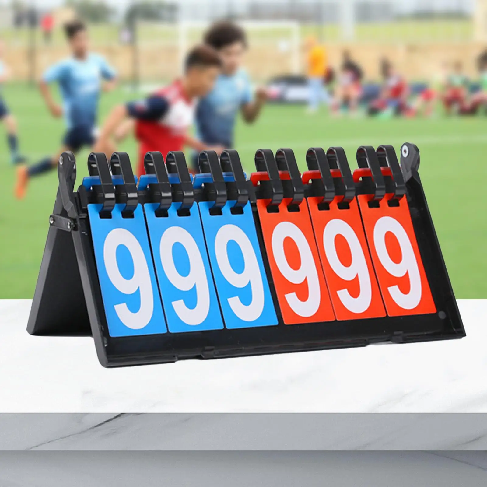 Score Keeper Tennis Games Table Top Scoreboard Score Cards Flip for Badminton Sports Volleyball Competition Teams Football