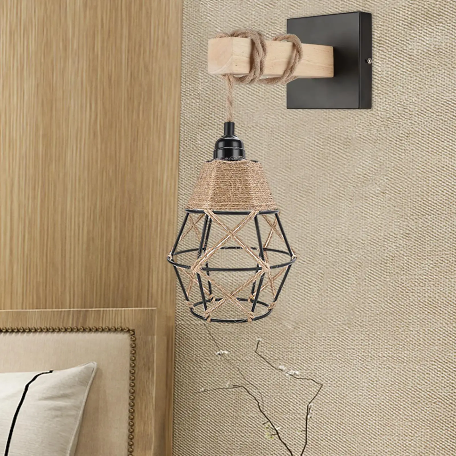 Wall Sconce Hanging Lamp Wall Mount Lamp Retro Wall Mount Sconce Lighting for Living Room Bedroom Home Reading Decor