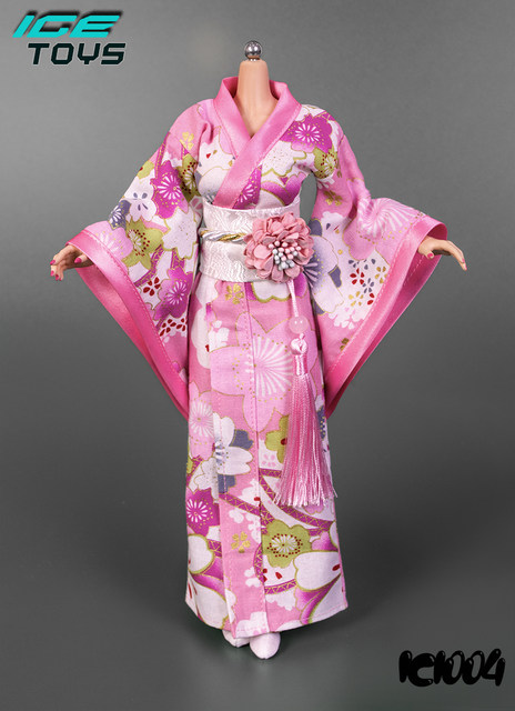 Icetoys ic1004 1/6女性用プリント着物バスローブ兵士服モデルは