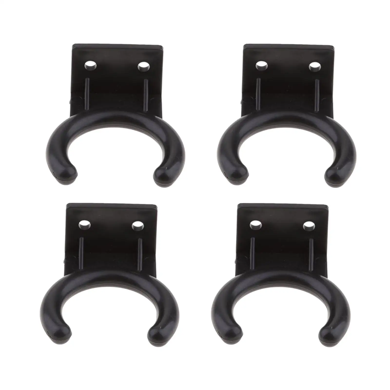 4Pcs Wall Mounted Microphone Hook Wall Hanger Stands Accessories Black Durable Rack Clip Holder for Home KTV Space Saving