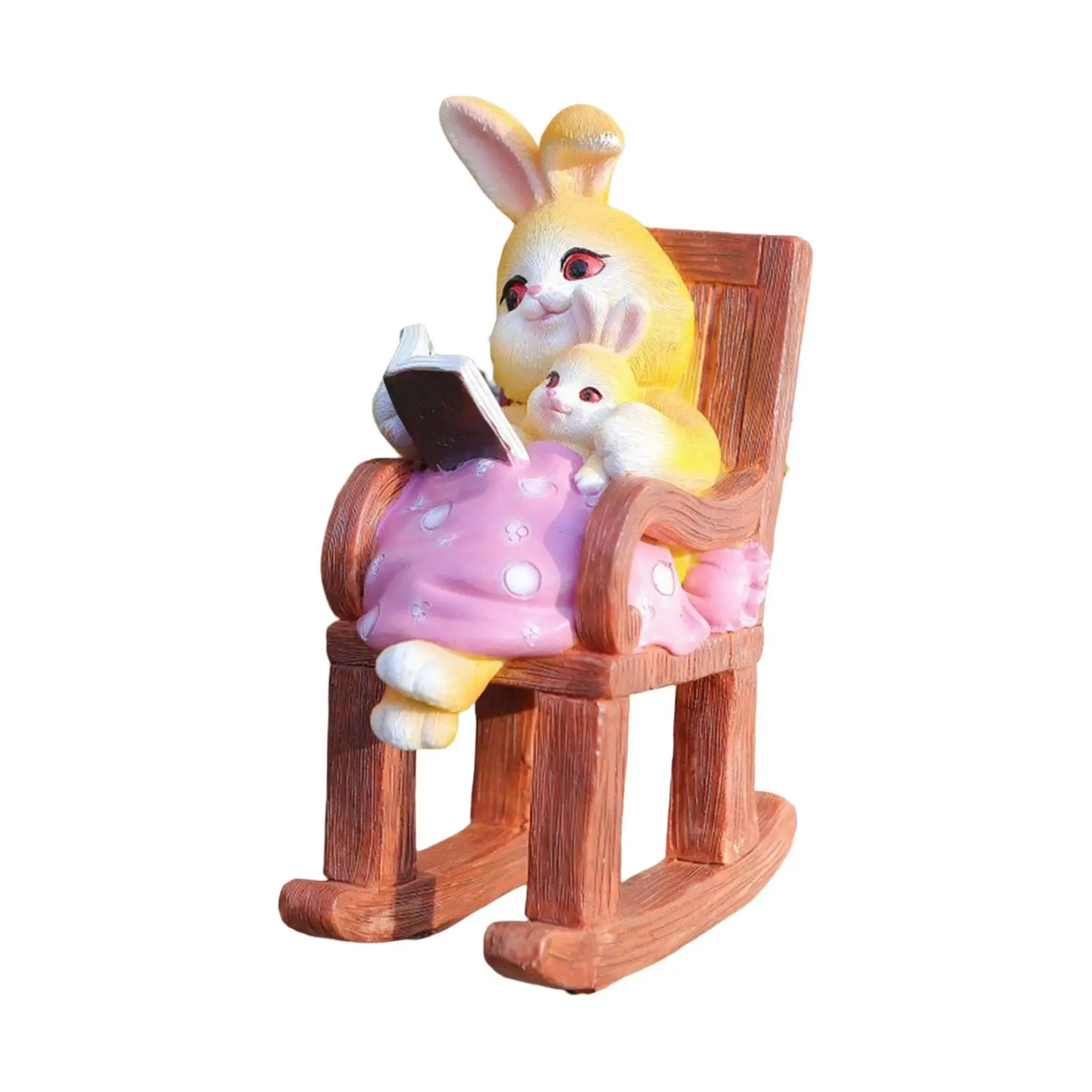 Parent Child Bunny Statue Craft for Office Desktop decor Decoration