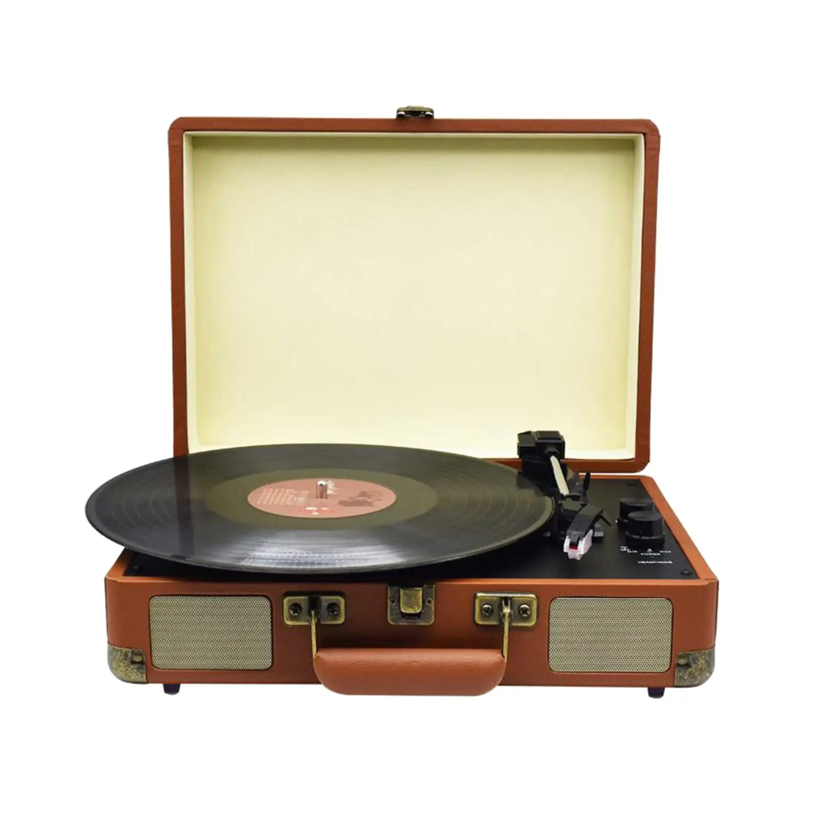 Vinyl Record Player Turntable Portable Turntable Player Phonograph CD Player Stereo Speaker for Club Office Souvenir Collection