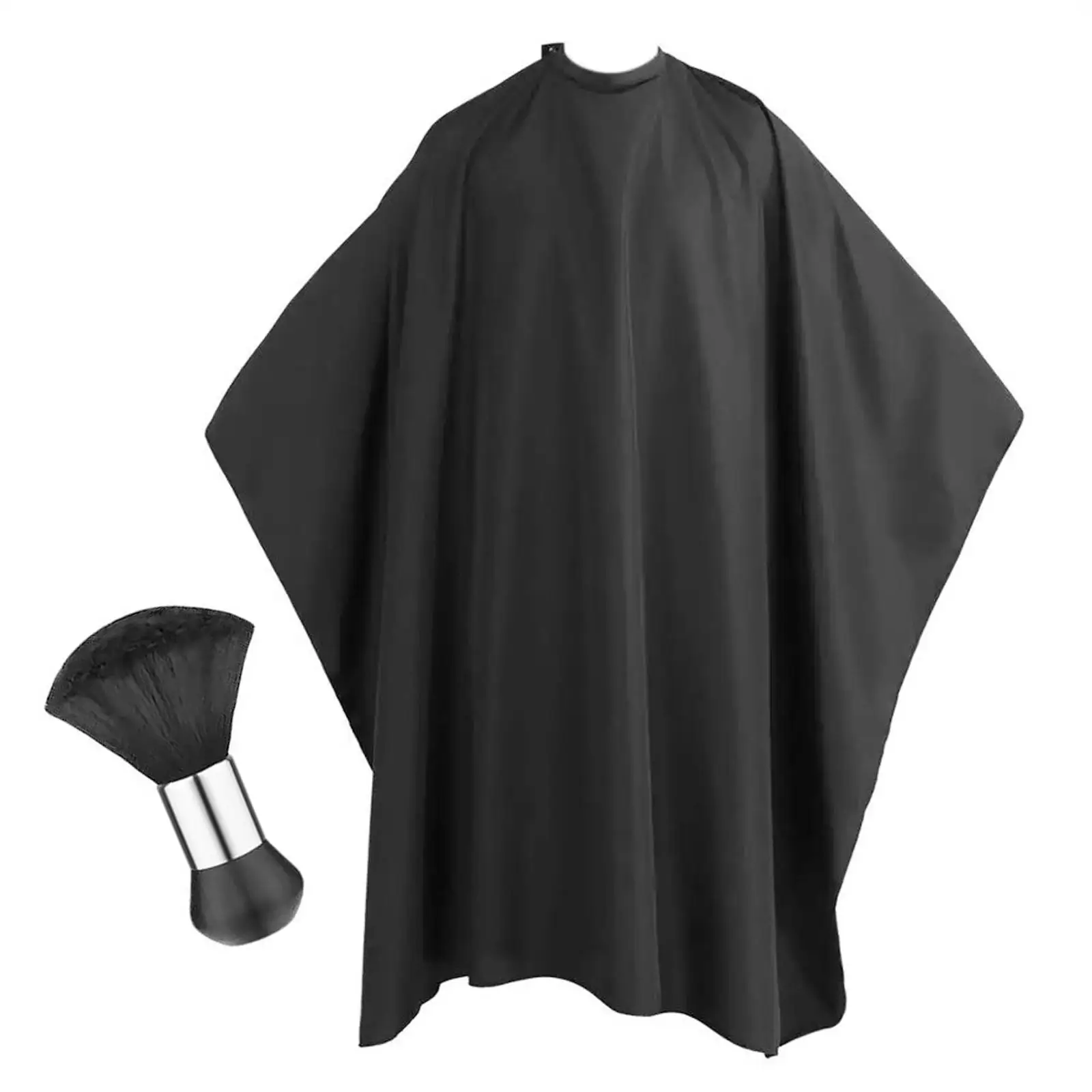 Hairdresser Cape with Neck Duster Brush Black Professional Barber Cape for Hair Cutting Accessories Hairstylists Styling Haircut