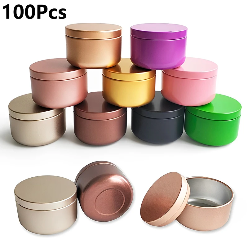 Best of 100Pcs 50ml Round Aluminum Candle Jars Travel Portable Empty Tea Tin Pot Colorful Refillable BB Cream Sealed Storage Containers Reviews & Tips