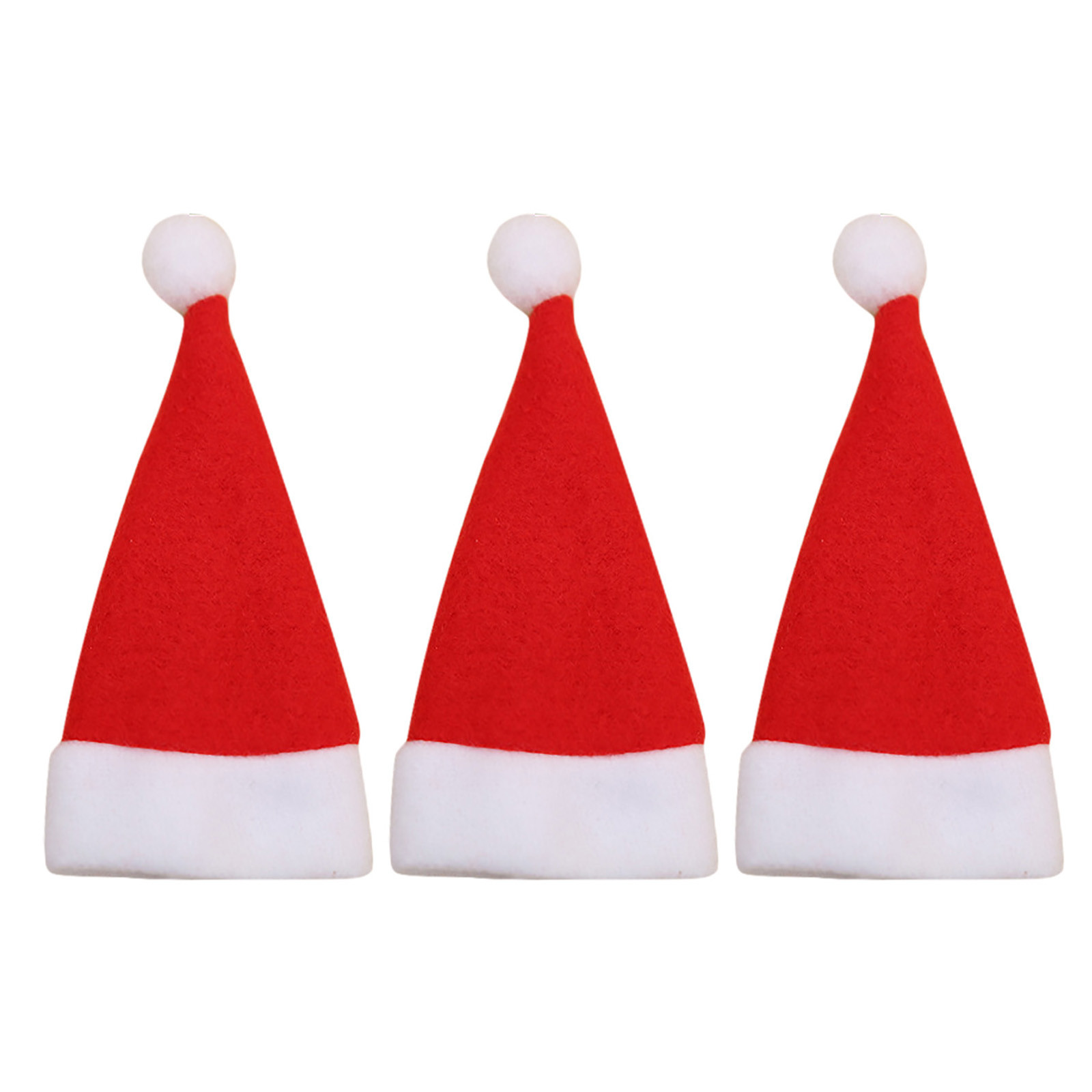 Description Picture 3 of itemChristmas Cutlery Mini Christmas Hat Wine Bottle Decor Cap Santa Claus Xmas Decorations For Home Dinner Party Candy 12x6cm