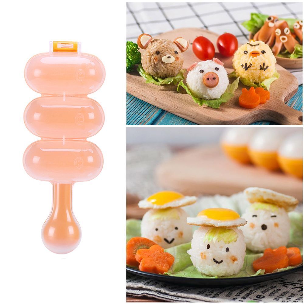 Rice Ball Mould Shaker with Rice Paddle Sushi Roll Maker DIY Bento Box Accessories Food Food Decoration Kitchen Tools for Kids