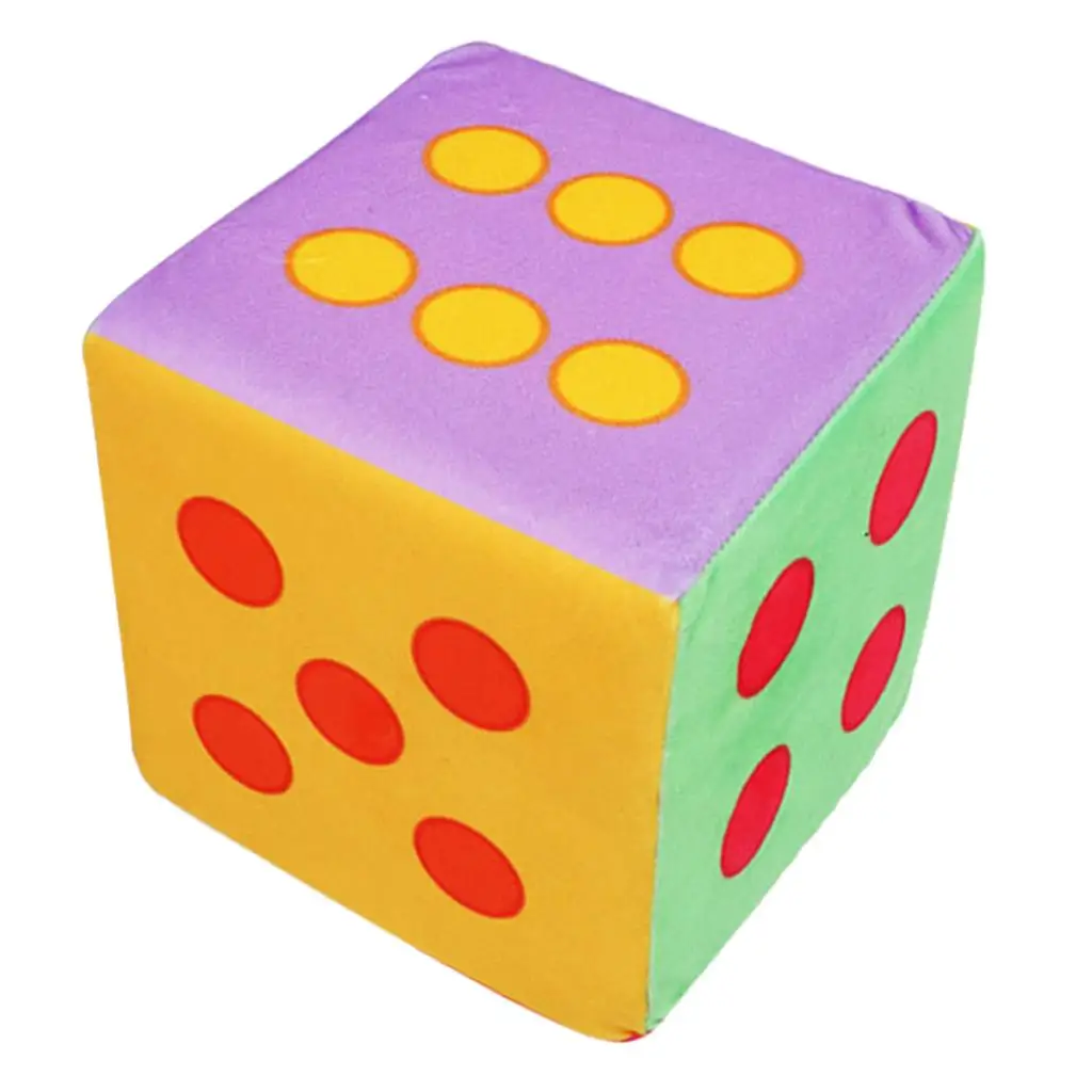 Rainbow Foam Dice Set -Large 5.9 Inches Big - Colorful Dice Set - 6 Sided - Fun Playing Games - Great Gift for Kids Party Favor