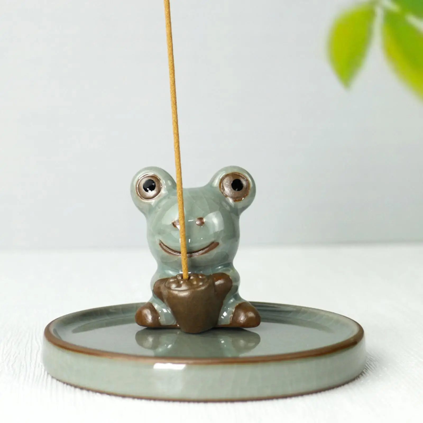 Cute Insence Tray Ceramic Insencents Burner Holder for s Animal Statue for Home Decoration and 