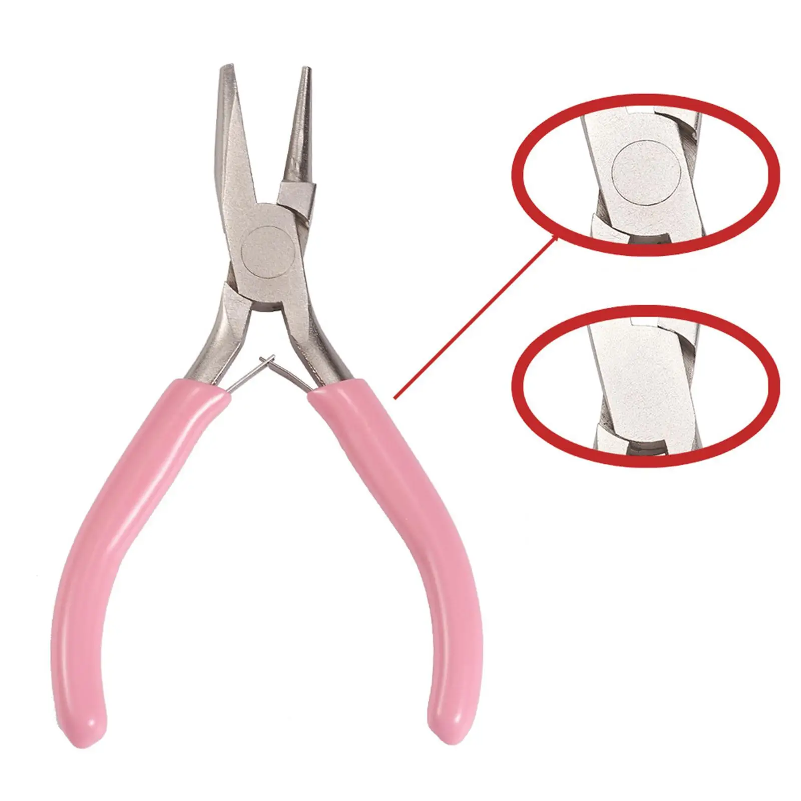 Round Concave Pliers Sturdy Wire Bending with None Slip Handle Professional Wire Looping Pliers for DIY Crafts Looping Loops