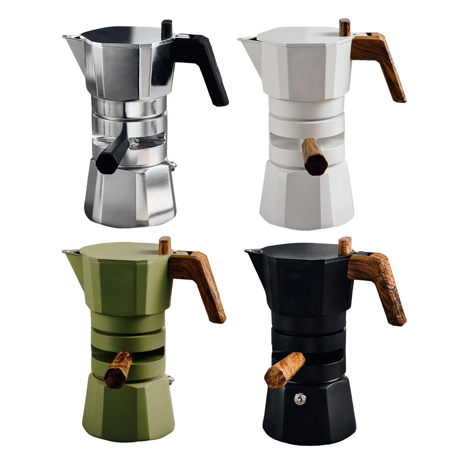Stovetop Coffee Maker Aluminum Latte Maker for Office Camping