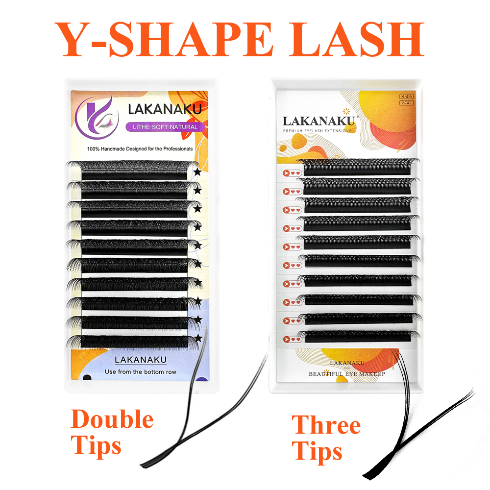 Best of LAKANAKU Y Volume Lashes Extensions Cilia And Brazilian Volume YY Russian Eyelash Private Label Supplies Makeup Wholesale Reviews & Tips - Image 2