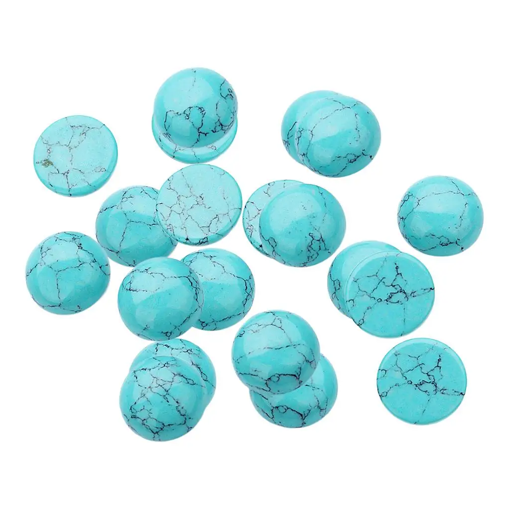 20 Turquoise  Cabochons Beads 10mm for DIY Necklace Bracelet 