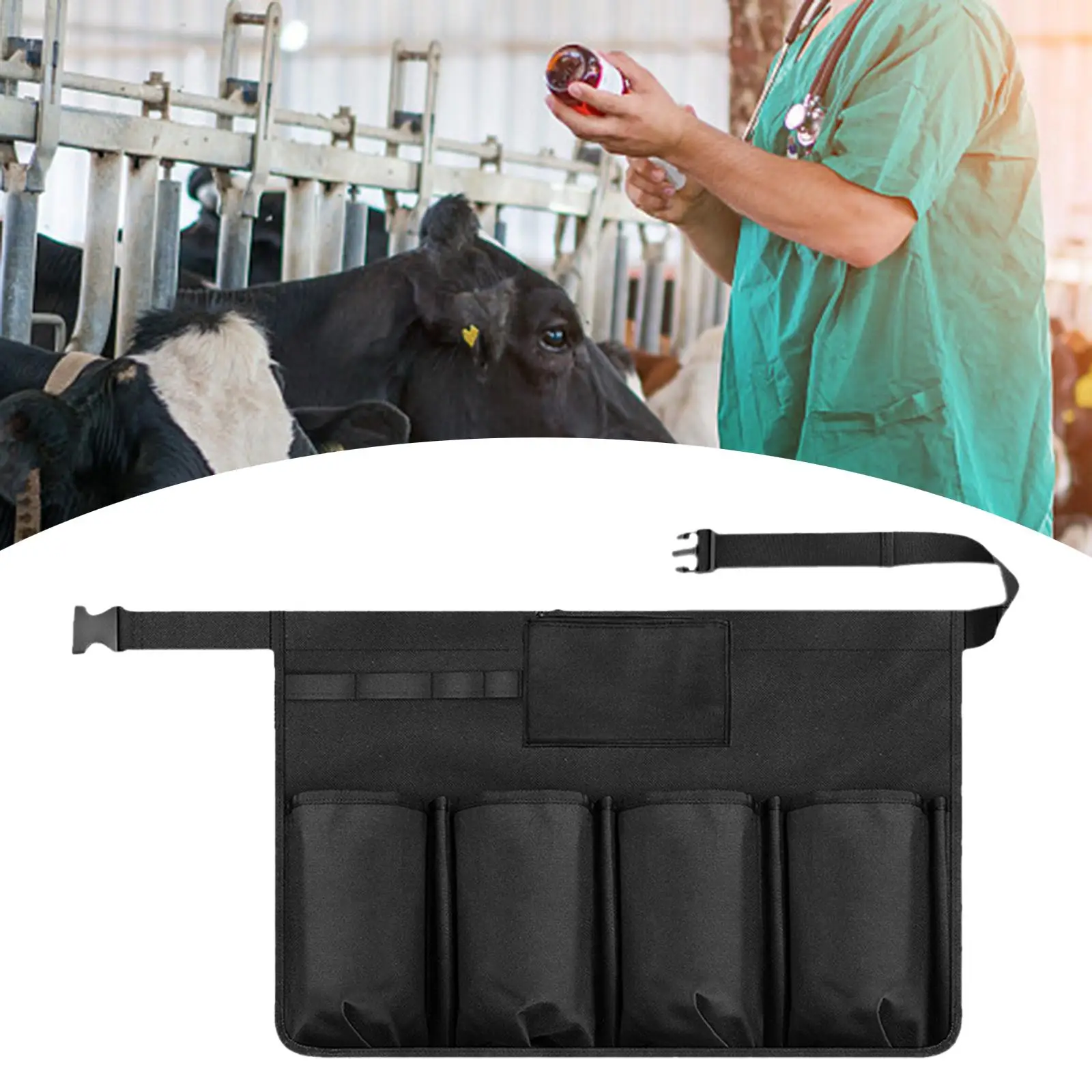 Nurse Storage Bag Practical Adjustable Belt Lightweight with Multiple Pockets Nurse Fanny Pack for Caregivers Nurse Vet