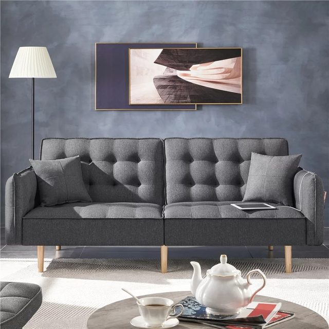 Alden Design Memory Foam Convertible Futon Sofa Bed with USB Gray Living Room Furniture Couch Sofa Bed AliExpress