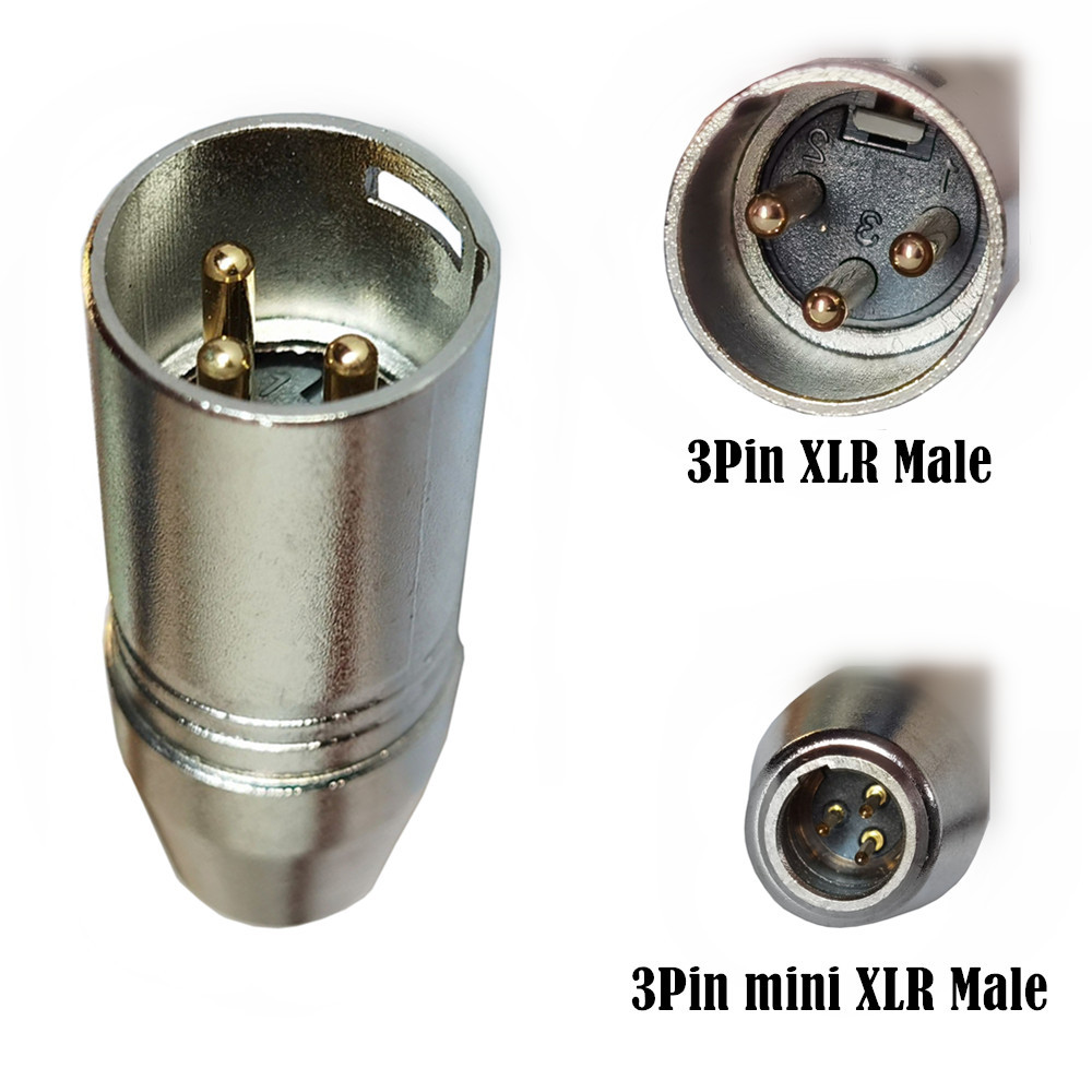 Title 6, 3pin Mini XLR Male Female to XLR Male Female A...