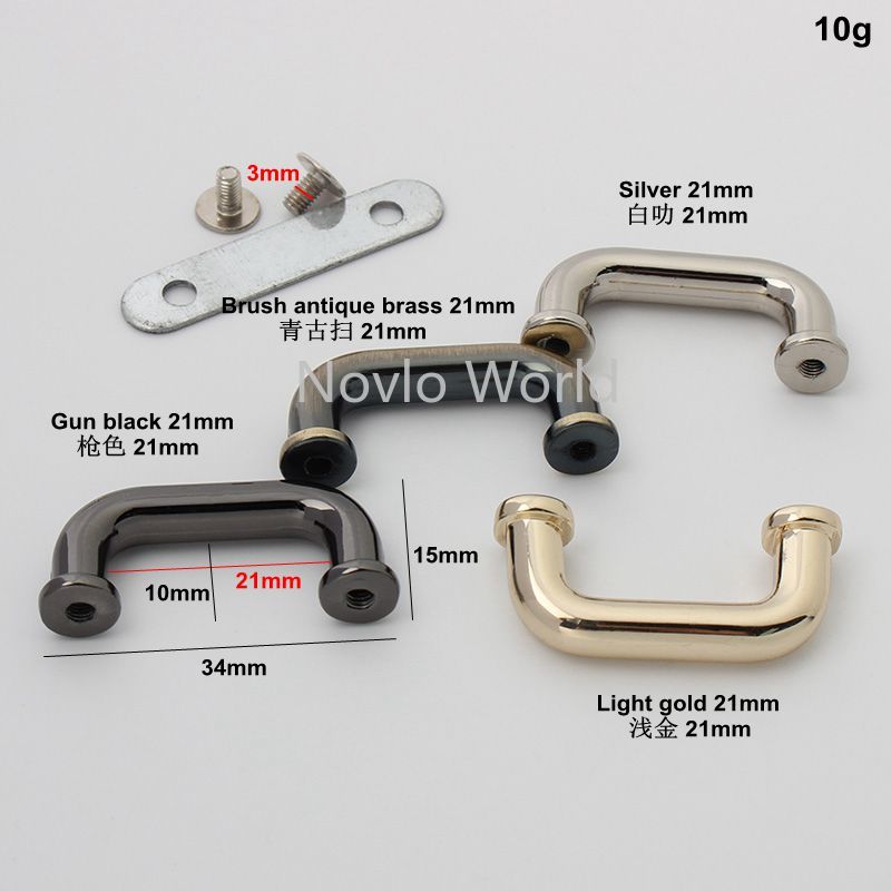 10-50 pieces 6 colors 21mm 22mm 7/8'' old silver metal u shape arch bridge for chains bag shoulderbag connector hanger