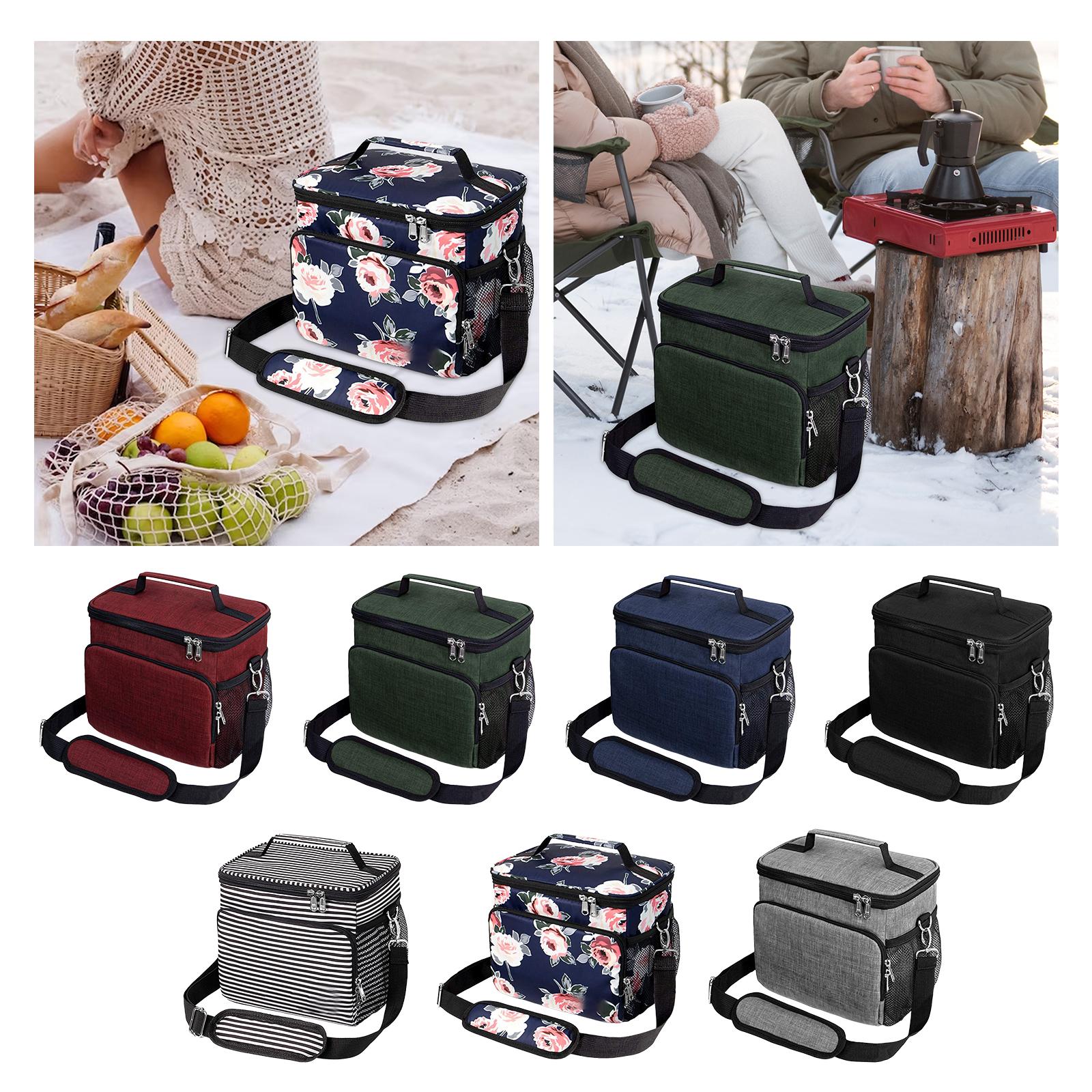 Lunch Bag with Adjustable Shoulder Strap Portable for Fishing Camping Travel