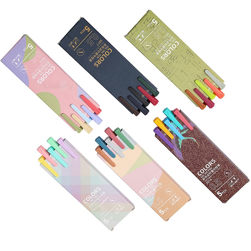 30 Farben Bunte Gelstifte Kawaii Push-Zeichen-Stifte Handkonto Journal Japan Niedliche Press-Gelstifte 0,5 mm Schule Büromaterial – Detail 1