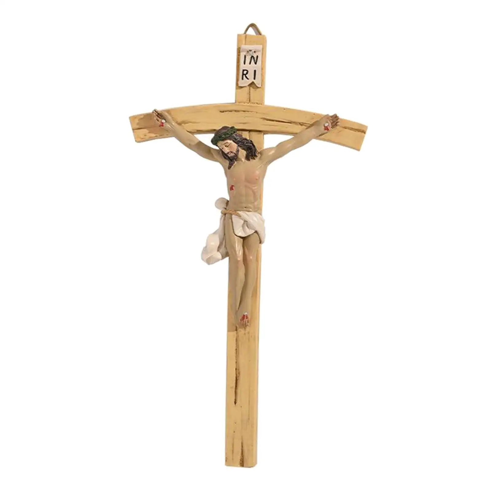Jesus Christ Wall Crucifix Cross Religious Saint Decor Jesus Christ On The Stand 12x22cm Antique Decoration
