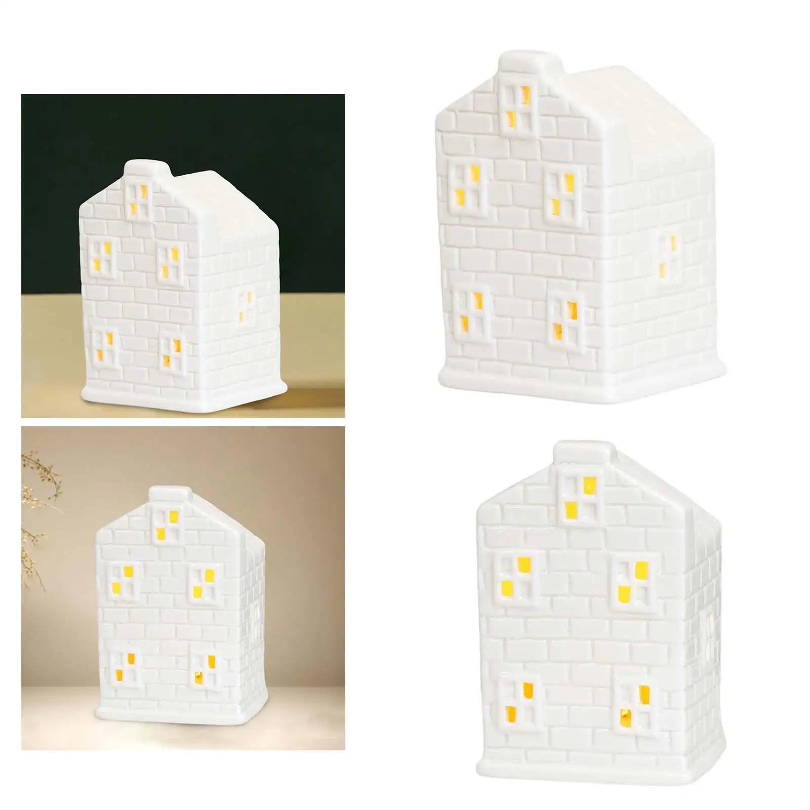 Ceramic Small House Shape Candle Holders Modern Tealight Holder Candle Holders