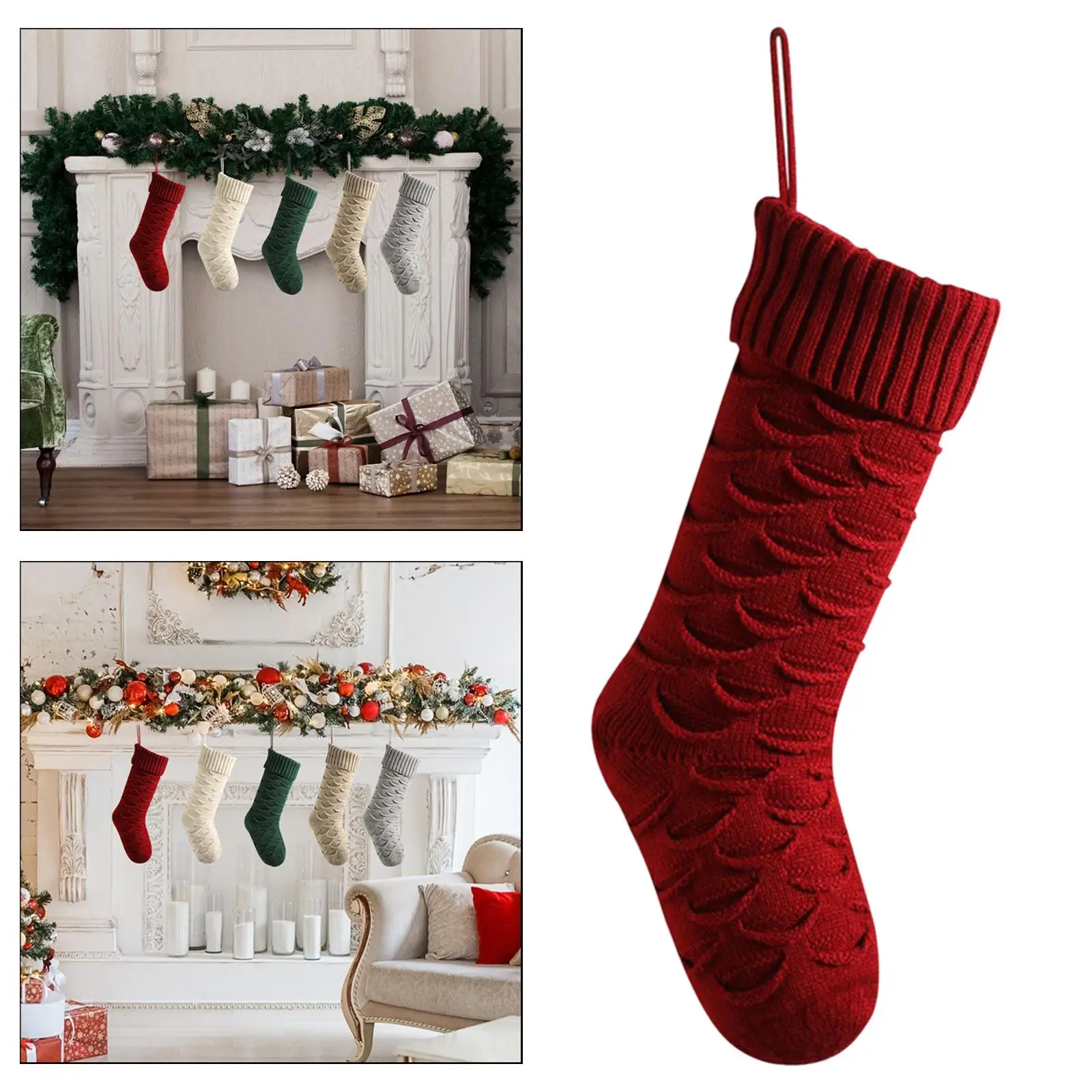 Christmas Stockings Christmas Hanging Ornament Decoration for Gift Wrapping