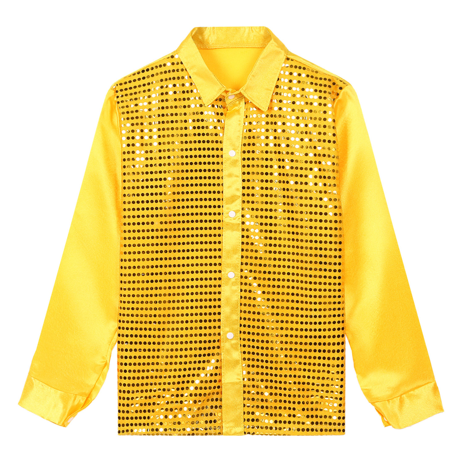 Männer Hip Hop Jazz Latin Dance Tops Langarm Shiny Pailletten Revers Hemd Tops Nachtclub Party Pole Dance Leistung Dancewear – Detail 9
